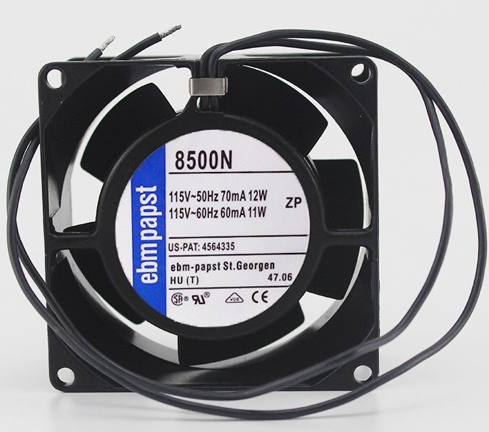 Ebmpapst 8500N 115V 115/135mA 11/12W 2wires Cooling Fan - New Ebmpapst 8500N 115V 115/135mA 11/12W 2wires Cooling Fan - New